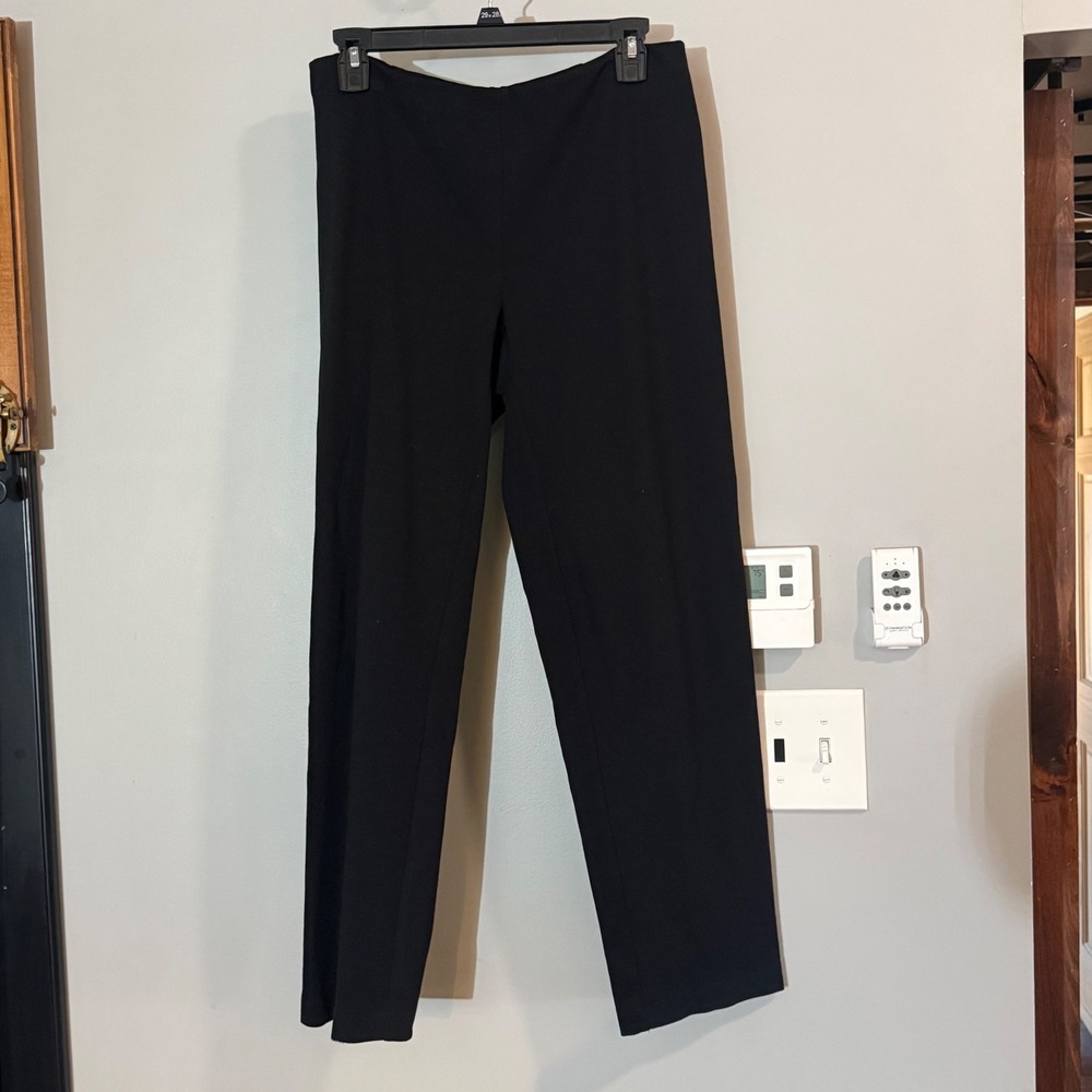 Eileen Fisher Black Stretch Straight Leg Dress Pants Sz XS Career Minimalist